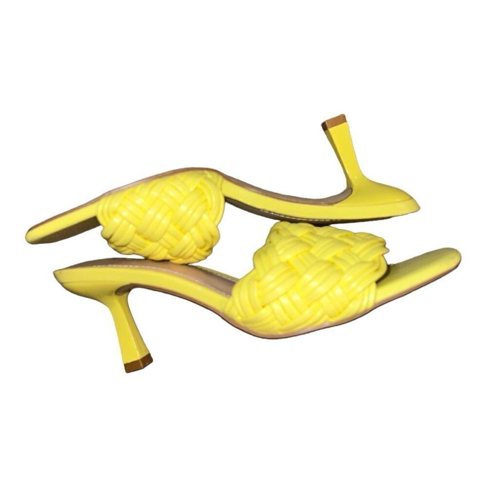 PiePieBuy Womens Square Open Toe Heeled Sandals Braided Slip-on Mules Backless S - Picture 7 of 7